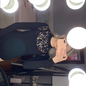 Black lace Bodysuits